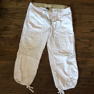 White Linen Capris